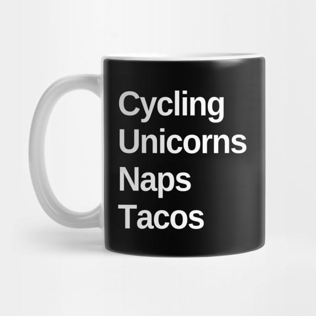 Cycling, Unicorns, Naps, Tacos Cycling Shirt for Her, Women Cycling, Mothers Day Gift, Mom Birthday Shirt, Cycling Woman, Cycling Shirt, Cycling Wife, Cycling Mom, Bike Mom, Cycling Gifts for Her, Strong Women by CyclingTees